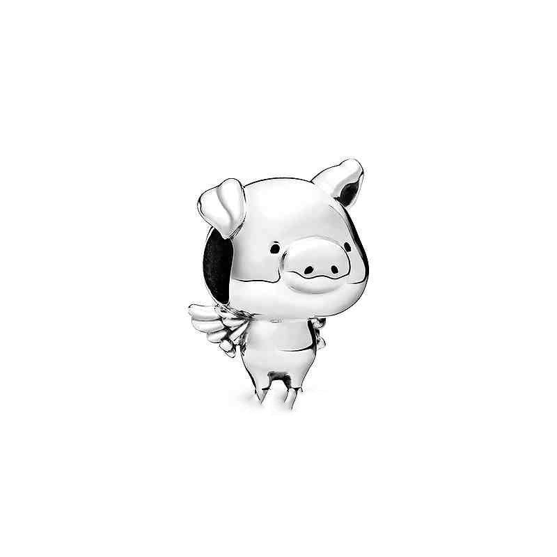 Womens 925 Sterling Silver DIY Bracelet Beads Animal Charms Zodiac Jewelry Making Accessories Gift Beads Beads