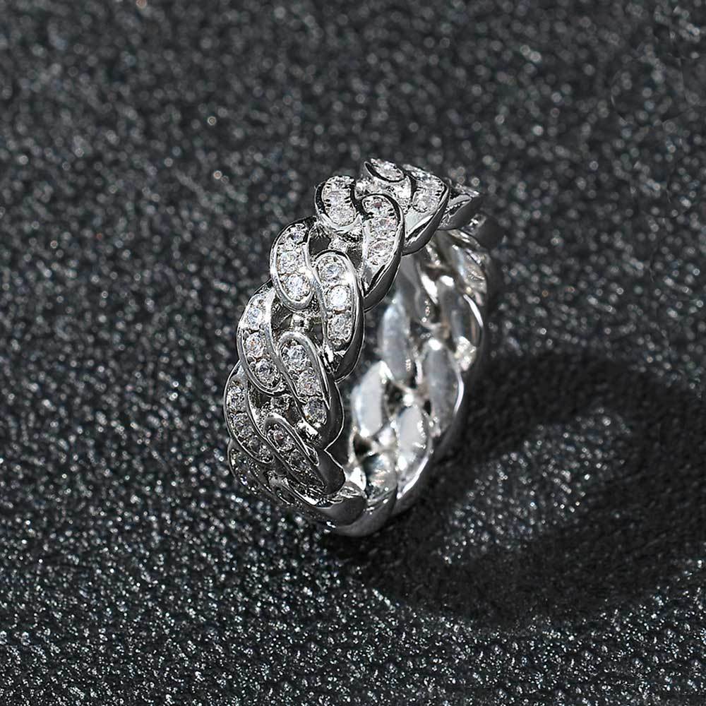 Unisex Gold Plated Copper Ring With Zircon Inlay Statement Band For Women And Men Gleaming Zircon Inlay Shine Everyday