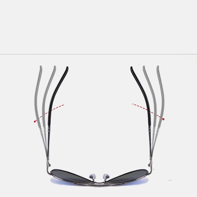 Polarized Sunglasses For Men And Women With UV 400 Protection Color Changing Metal Frame TAC Lens Night Vision