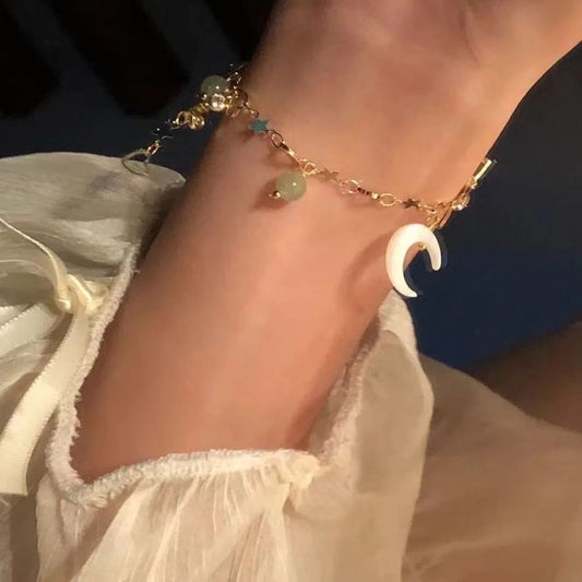 Electroplated Camellia Flower Lily Leaf Rhinestone Heart Bracelet Alloy Jewelry For Women Unisex Style Gift Idea