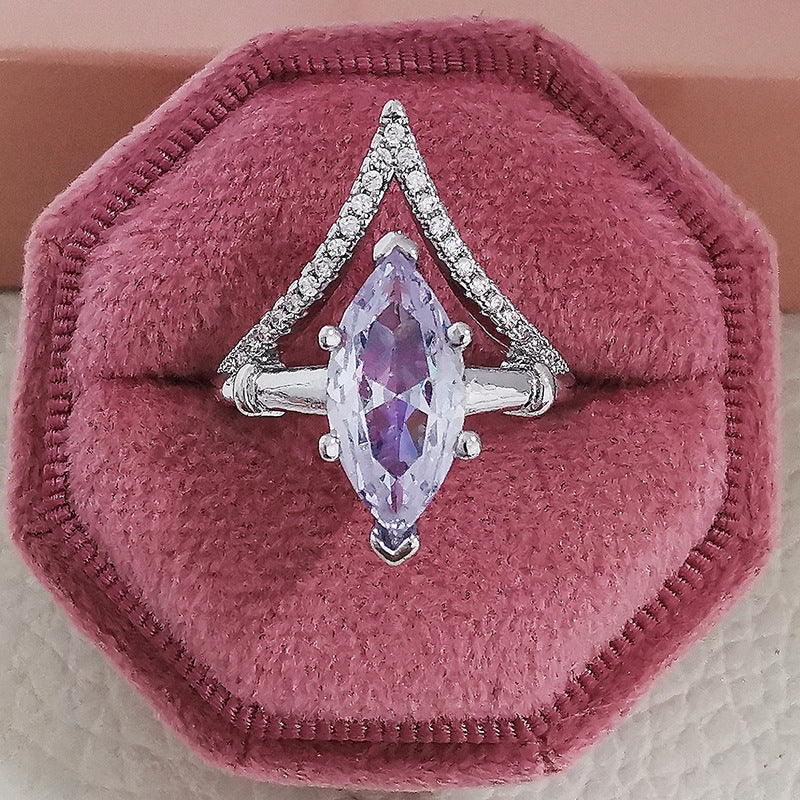 Geometric Copper Ring Electroplated Fashion Jewelry Irregular Design Ring For Women Colorfast And Durable Everyday