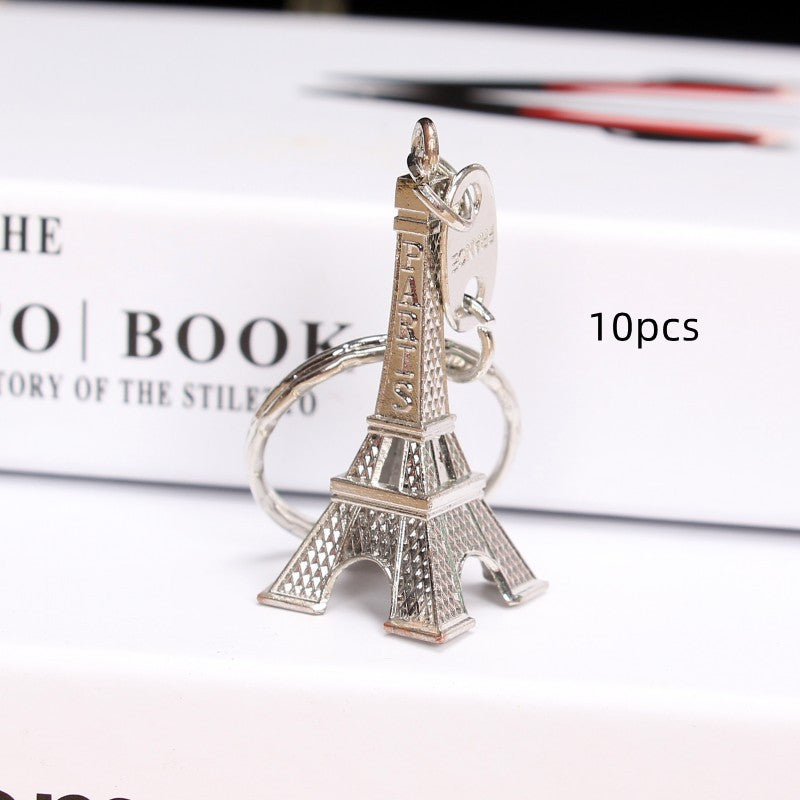 Eiffel Tower Keychain Vintage Alloy Key Chain Paris Souvenir Gift Iron Tower Key Ring Decorative Gold Finish Unisex