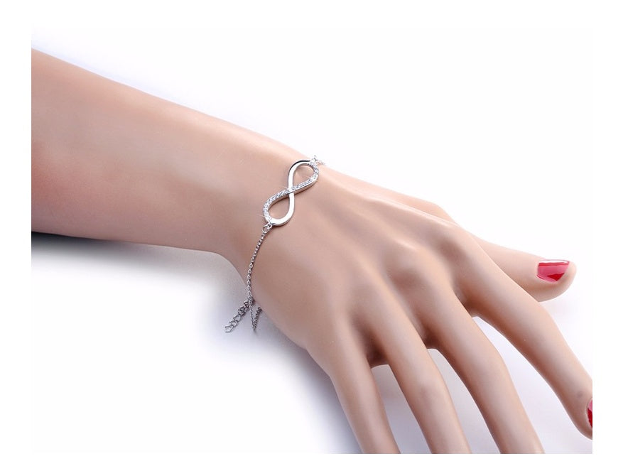 Alloy Gemstone Inlay Bracelet Silver Gold Rose Gold Finish Fashion Jewelry Gift For Her Elegant Everyday Daily Wear