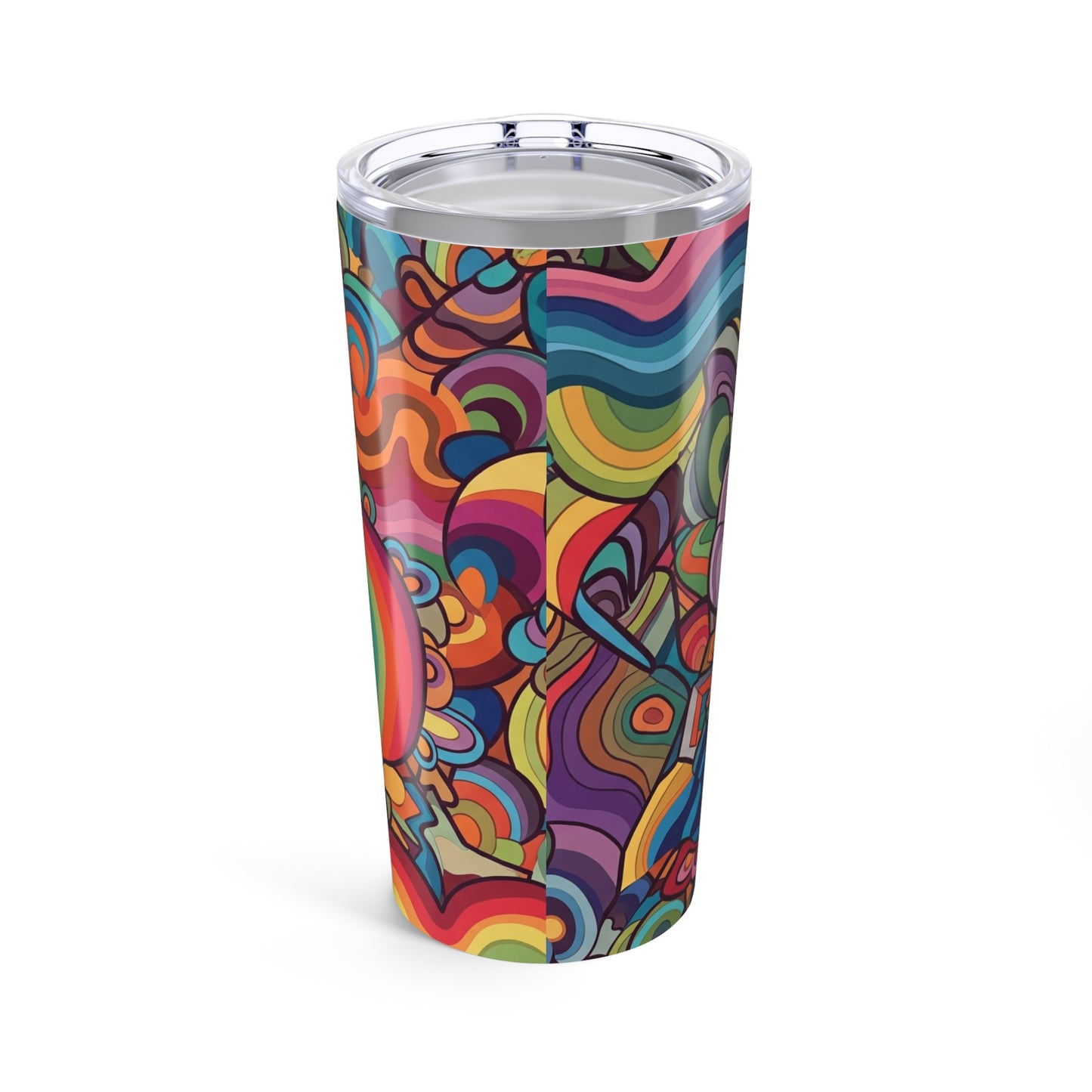 20oz Stainless Steel Tumbler With Printed Graphic Vacuum Insulated Spill Resistant Thermal Mug For Hot And Cold