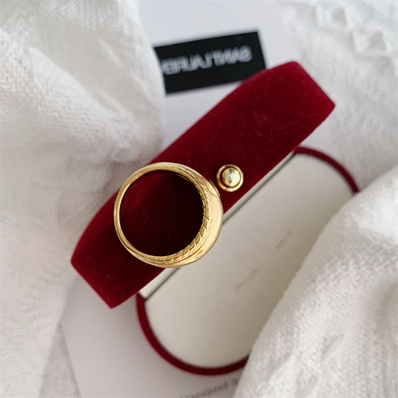 Womens Twist Ring Arc Ring Retro Ring European Ring American Ring Fashion Ring Cool Ring Design Ring Titanium Steel Ring Geometry Ring Gift for Her