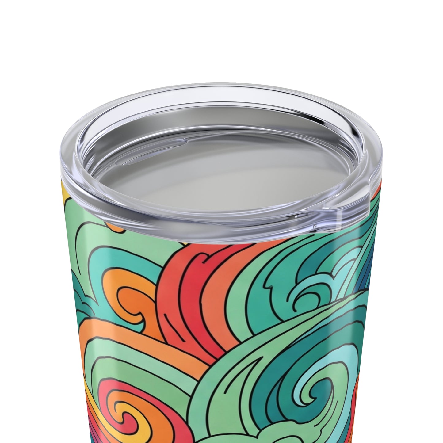 20oz Steel Tumbler With Printed Graphic Double Wall Vacuum Insulation Leak Proof Lid For Hot Or Cold Beverages