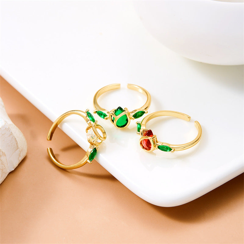 Womens Adjustable Rings Tulip Flower Design Electroplated Copper Ring Fashionable Sweet Ring Perfect For Women