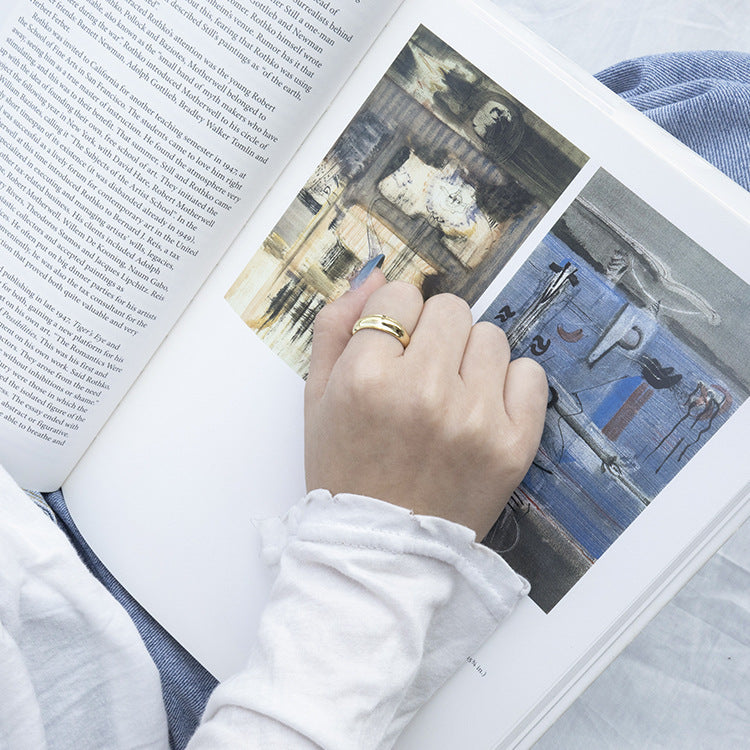 Womens Sterling Silver Ring S925 Opening Ring Simple Band Thai Silver Ring Plain Silver Band for Women Girls Thin Lightweight Ring