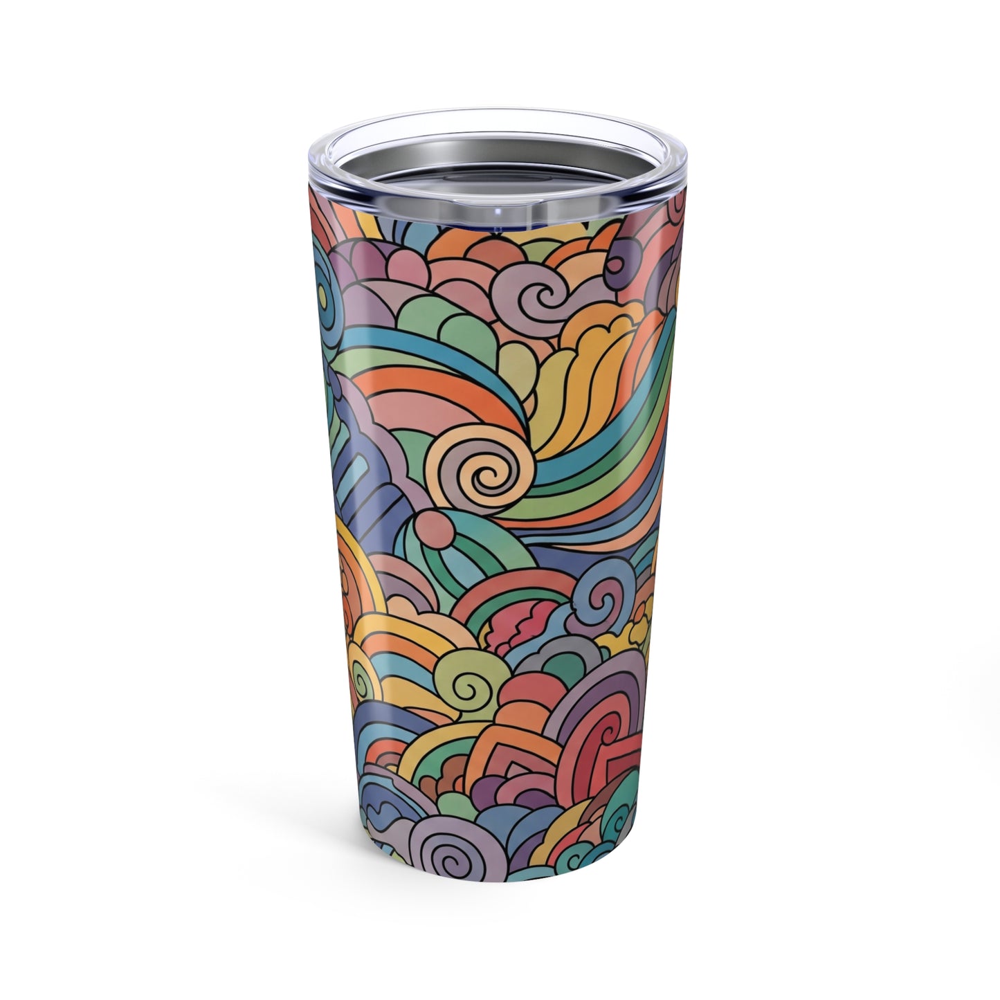 20Oz Stainless Steel Tumbler With Printed Design Double Wall Vacuum Insulated Spill Resistant Travel Mug