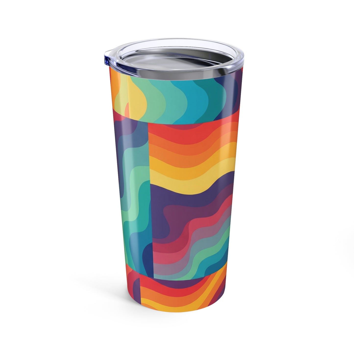 20oz Stainless Steel Travel Mug Double Wall Vacuum Insulation Printed Design Spill Resistant Keeps Drinks Hot Or