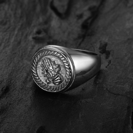 Nordic Style Unisex Ring Stainless Steel Titanium Polished Finish Minimalist Jewelry Sizes Five Through Twelve