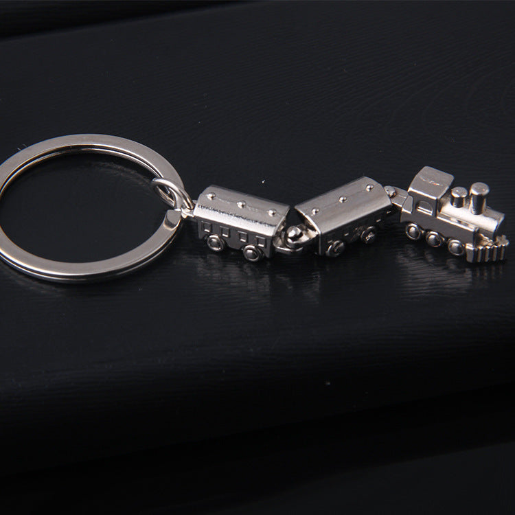 Train Keychain Zinc Alloy Train Shape Keyring Gift For Train Enthusiasts Stylish Fashion Present Timeless Gift
