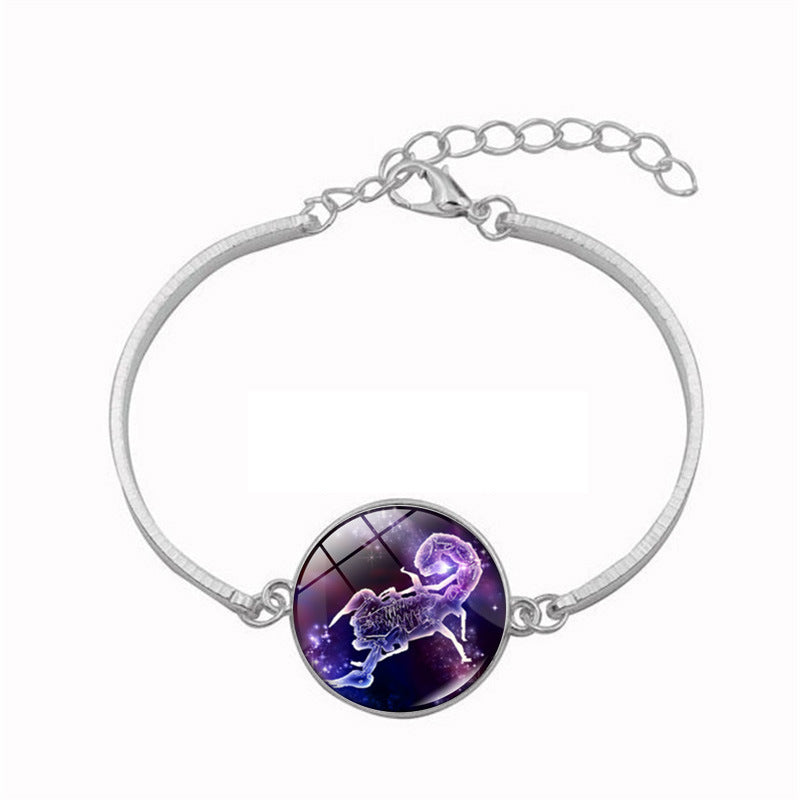 Womens Celestial Bracelet Time Pendant Adjustable Alloy Chain Constellation Theme Gift With Extender 17cm 5 cm
