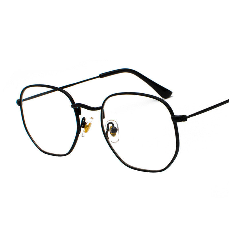 Metal Frame Fashion Glasses With 99 Percent Visible Light Transmission PC UV400 Protection Personality Eyewear