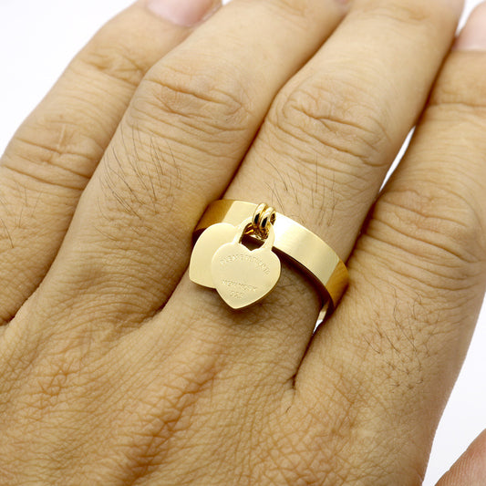 Heart Shaped Gold Plated Ring For Women Stainless Steel 316L Durable Fashion Jewelry Gift For Her Timeless Accessory