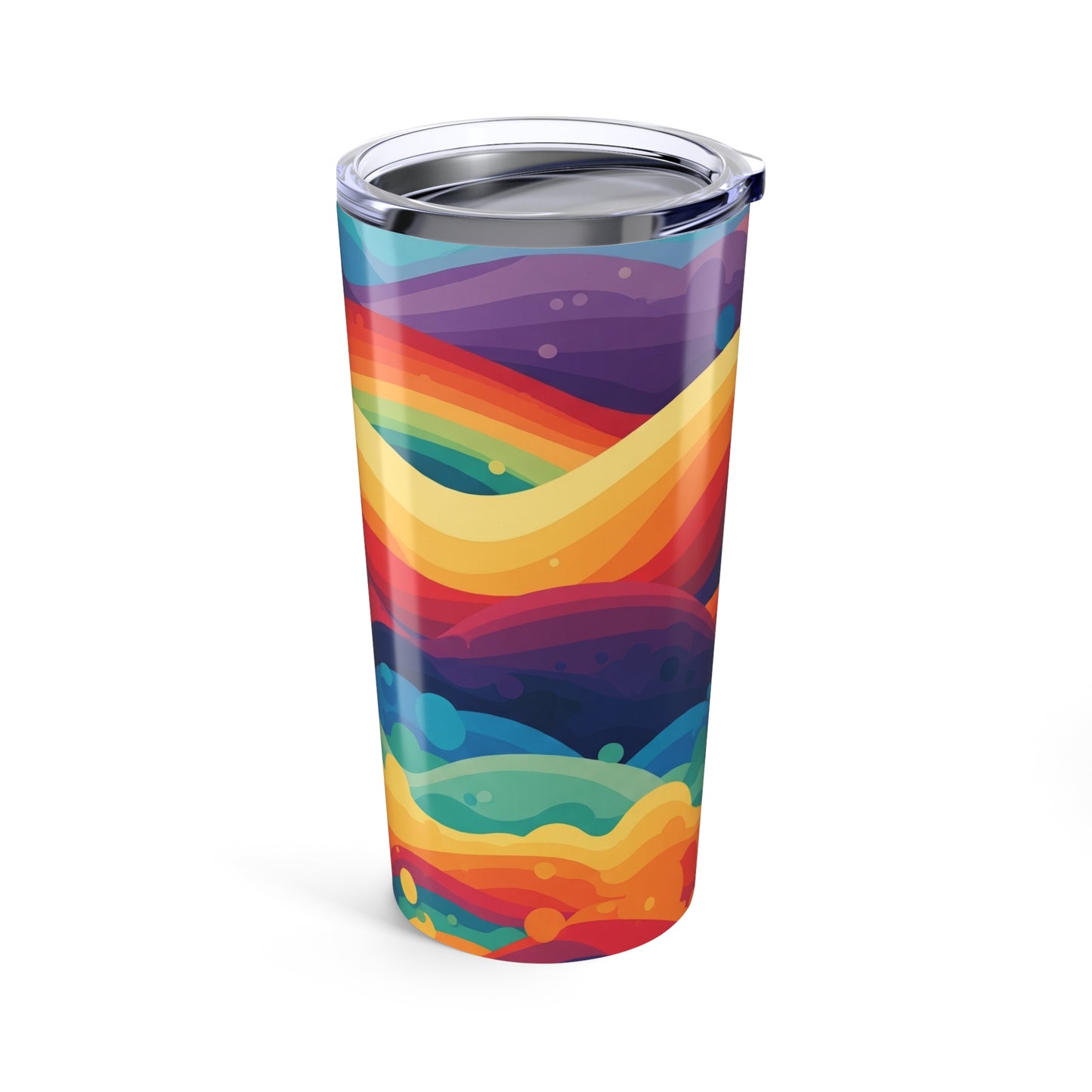 20oz Stainless Steel Tumbler With Vacuum Insulation Spill Resistant Lid For Hot Or Cold Beverages BPA Free Printed