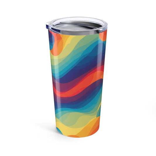 20oz Stainless Steel Tumbler With Double Wall Vacuum Insulation Printed Design Leak Proof Durable Hot And Cold