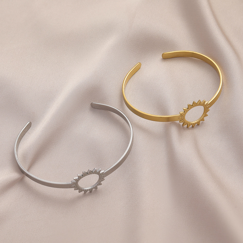 Sunflower Stainless Steel Bracelet Electroplated Jewelry