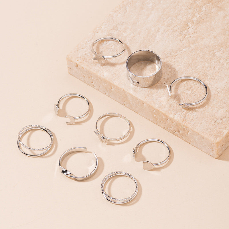 Womens Gold Plated Ring Geometric Metal Fashion Ring Electroplated Alloy Jewelry European American Design Gift Festival