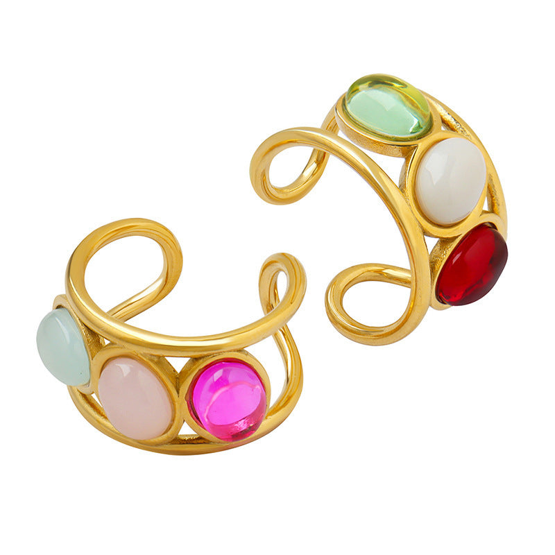 Multi-Color Colorful Beads Personalized High-grade Ring