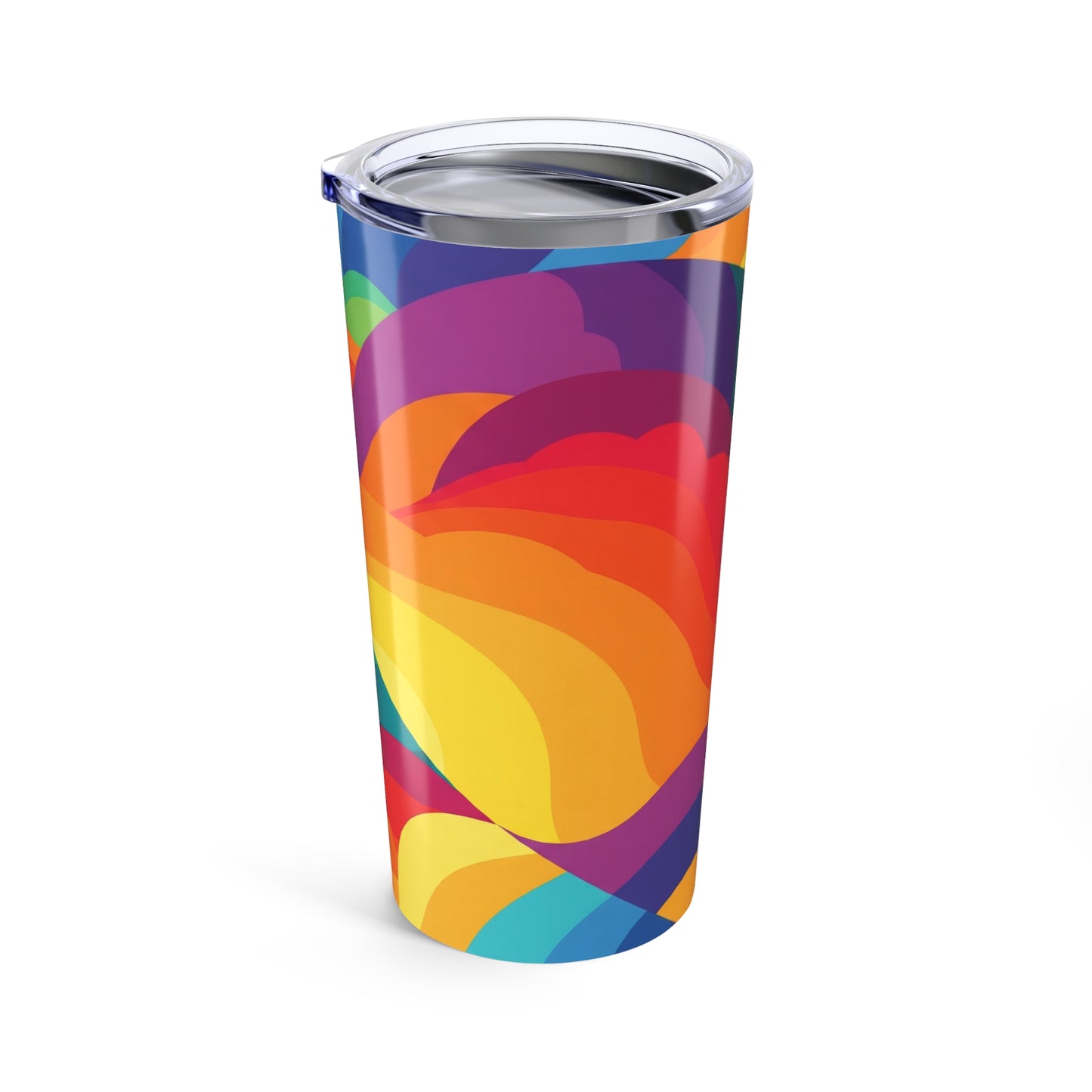 Twenty Ounce Stainless Steel Tumbler With Double Wall Vacuum Insulation Printed Beverage Container Lid Dishwasher
