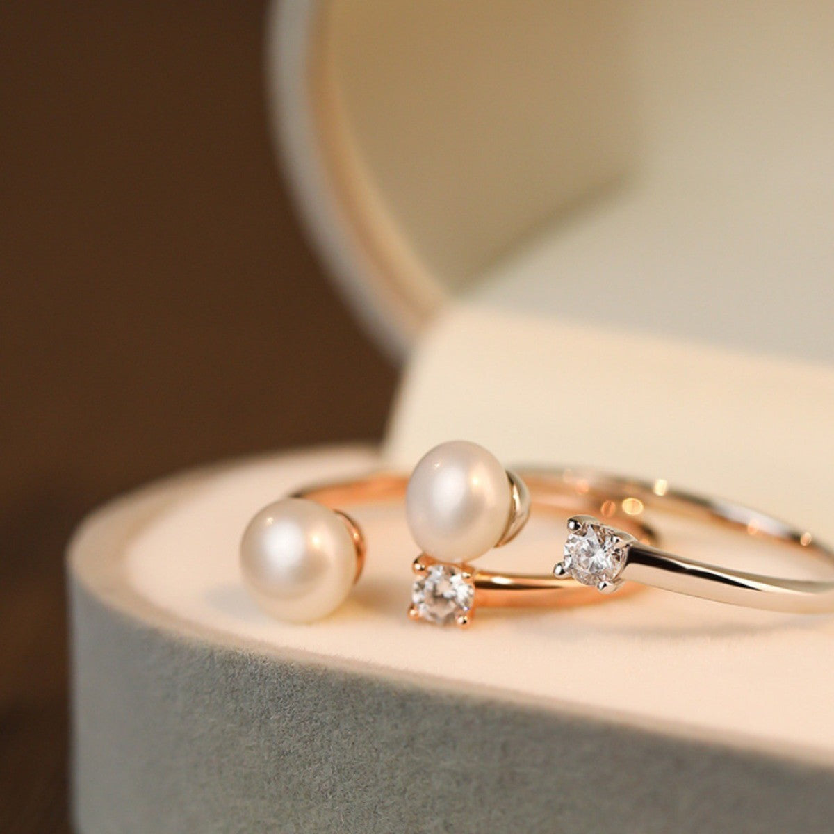 Elegant Adjustable Copper Ring For Women Gift Jewelry