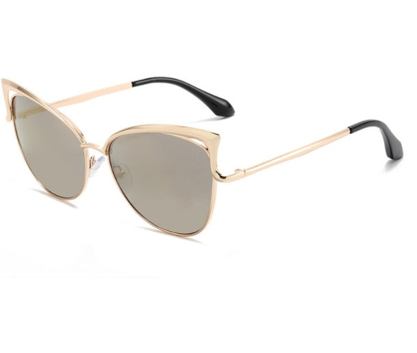 Womens Cat Eye Sunglasses With Metal Frame Lightweight Design European Fashion Eyewear UV Protection PC Lenses