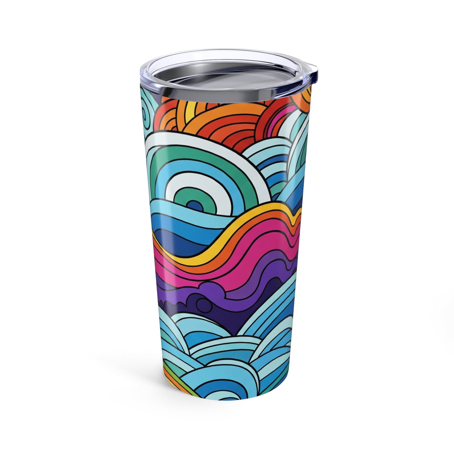 20oz Stainless Steel Tumbler With Double Wall Vacuum Insulation Leak Proof Durable Hot Cold Beverage Printed