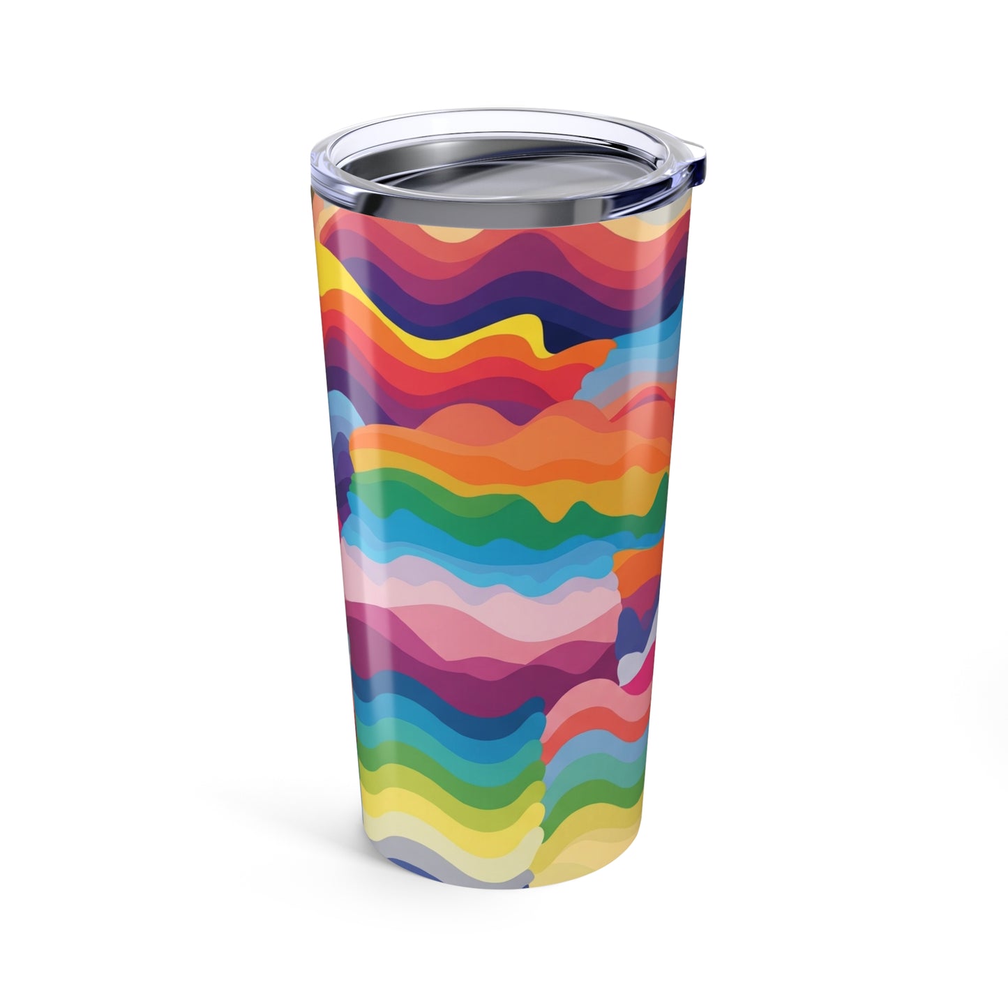 Twenty Ounce Stainless Steel Coffee Mug With Printed Artwork Double Wall Vacuum Insulated Leak Proof For Hot Or