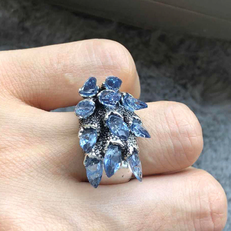 Womens Zircon Ring Electroplated Geometric Design Fashion Jewelry For Special Occasions Elegant Accessory Gift