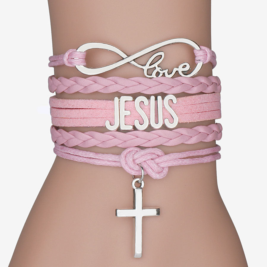 Unisex Cross Bracelet Religious Jewelry Alloy Electroplated With Extension Chain Europe And America Classic Era