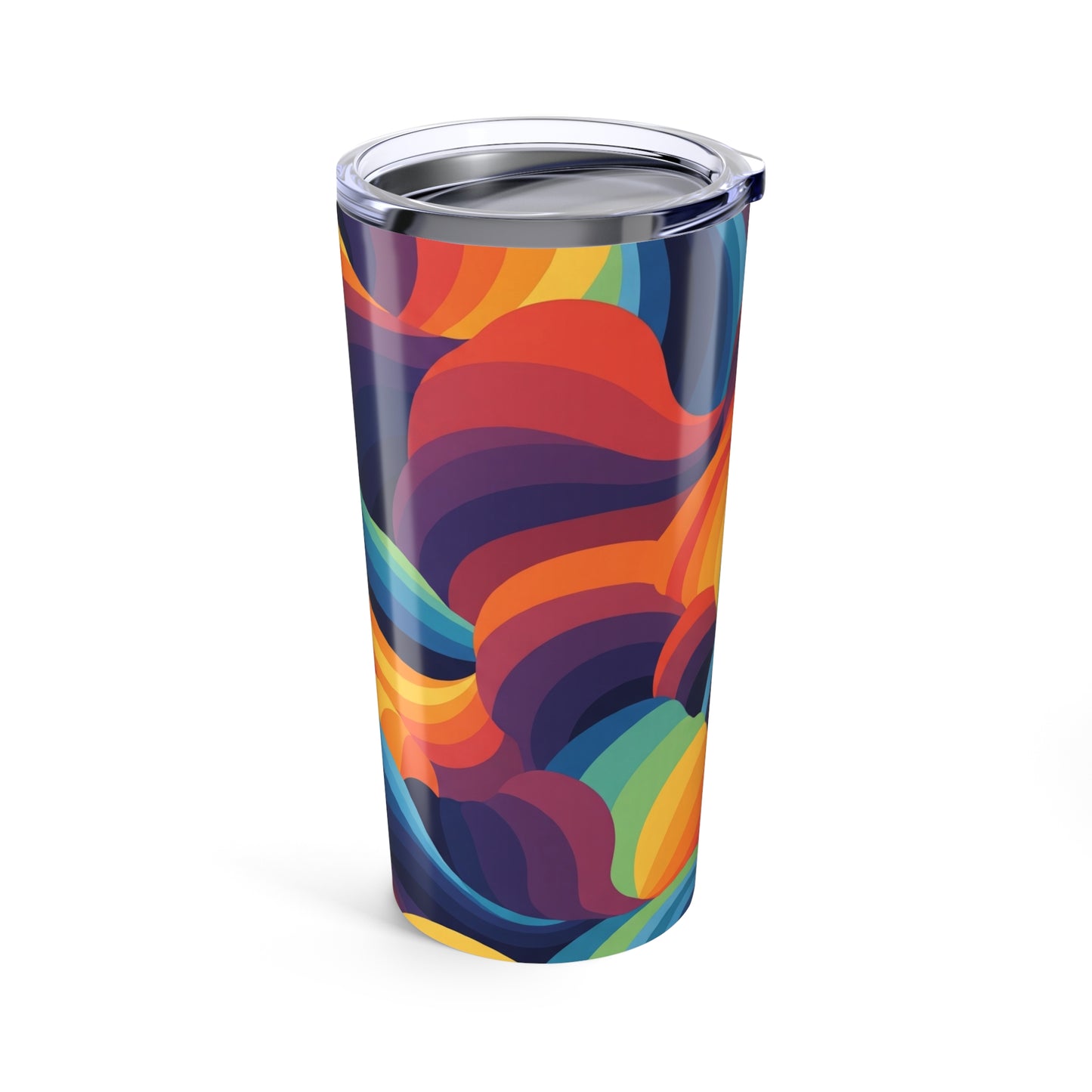 20oz Stainless Steel Tumbler With Printed Design Double Wall Vacuum Insulated Spill Resistant BPA Free Durable