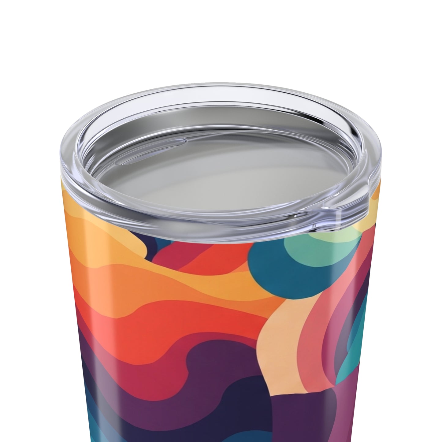 20oz Stainless Steel Tumbler With Double Wall Vacuum Insulation and Spill Resistant Lid Printed Design for Hot and