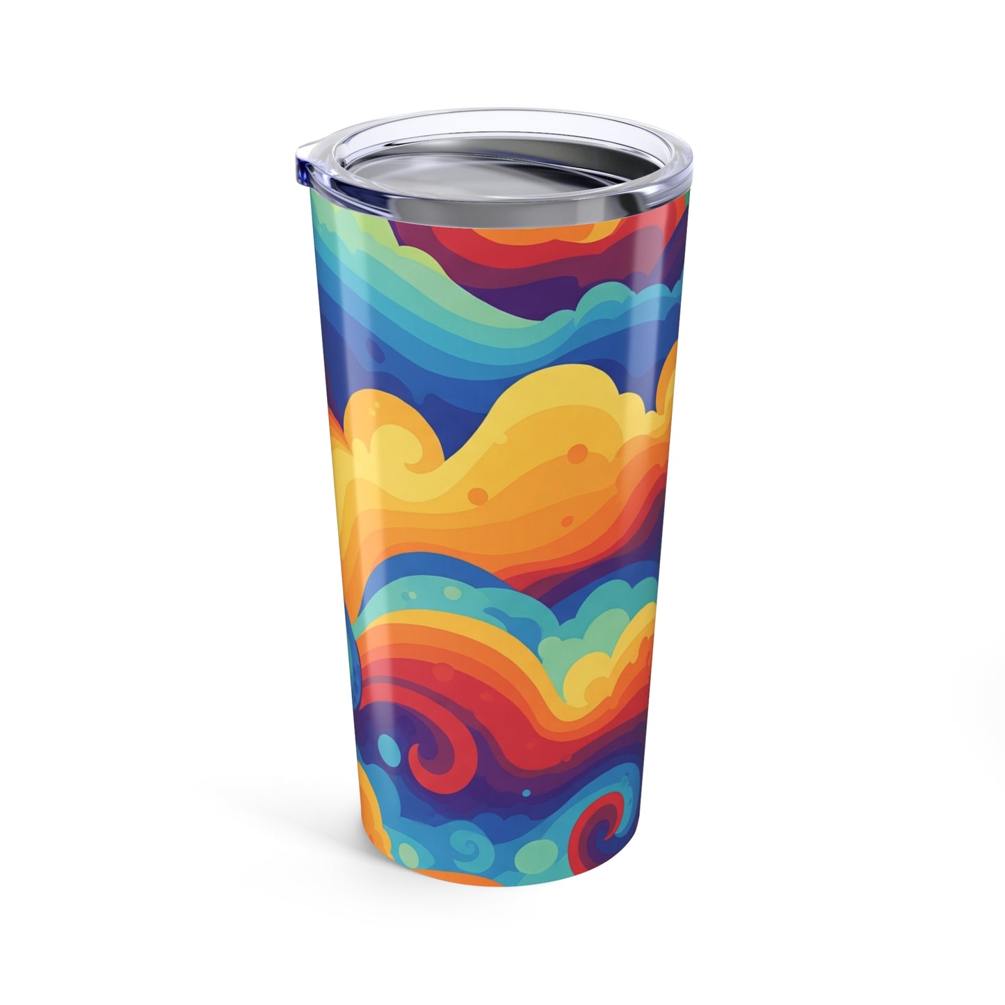 20 Ounce Stainless Steel Tumbler With Double Wall Vacuum Insulation Spill Resistant BPA Free Printed Travel Coffee