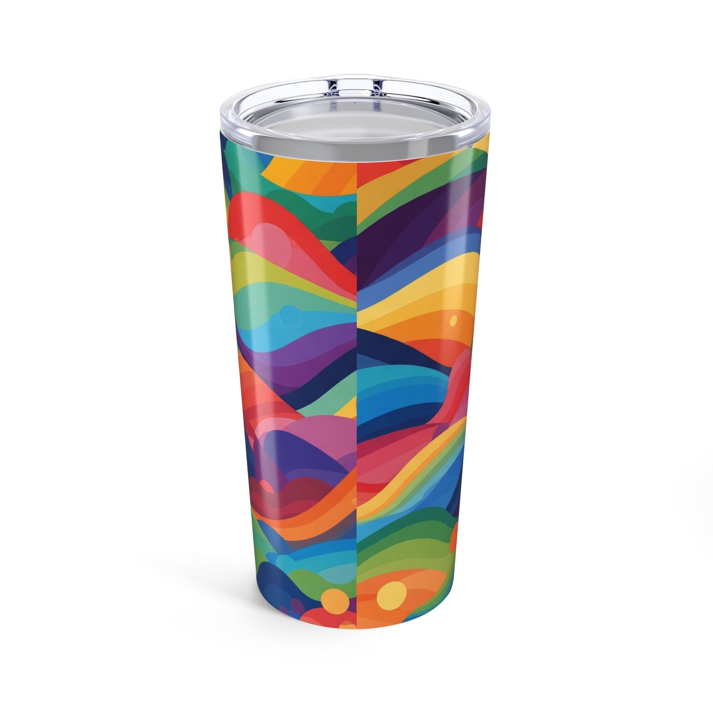 20 Oz Stainless Steel Travel Mug With Double Wall Vacuum Insulation And Printed Design Spill Resistant For Hot Or