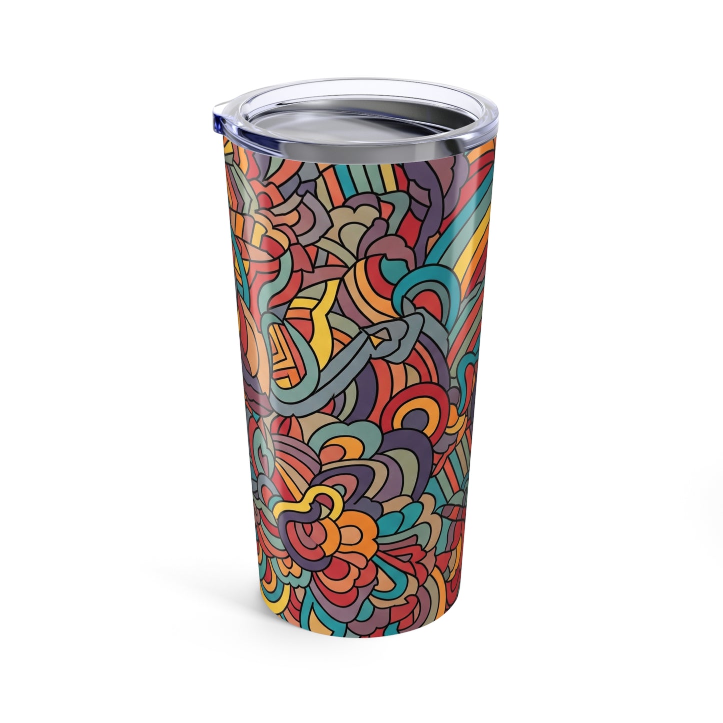 20oz Stainless Steel Tumbler With Vibrant Printed Design Double Wall Vacuum Insulated Spill Resistant Travel