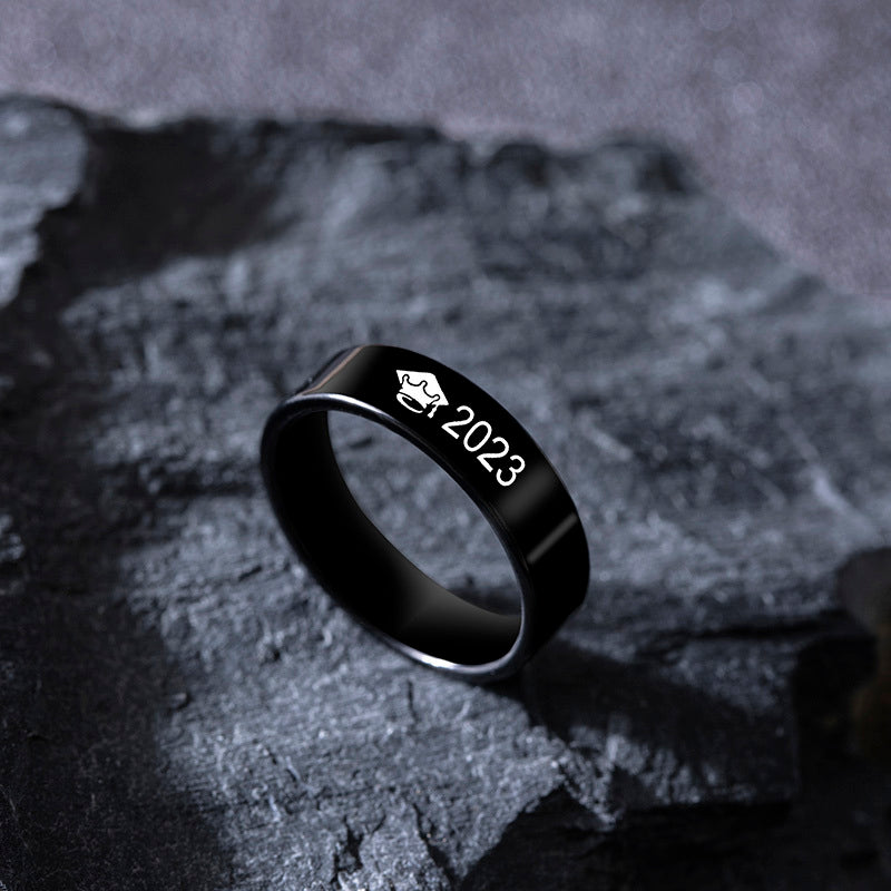 Graduation Cap Ring Stainless Steel Eco Friendly Trendy Gift