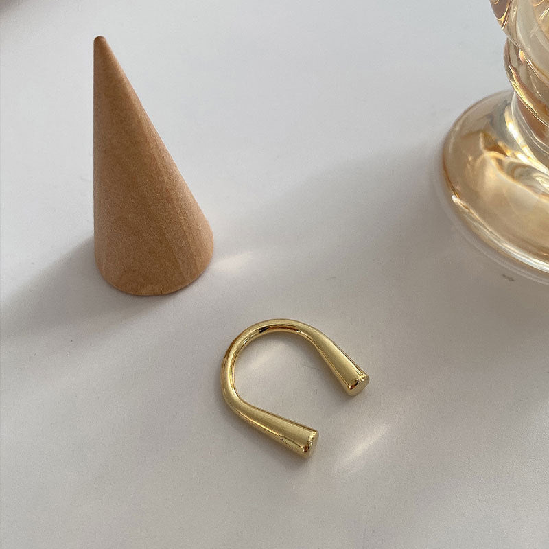 Gold Plated Adjustable Geometric Ring For Women Index Finger Jewelry Gift For Her Elegant Accessory Chic Style
