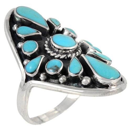 Turquoise Geometric Dangle Earrings Alloy Jewelry For Women Girls High Quality Fashion Accessory Elegant Gifts