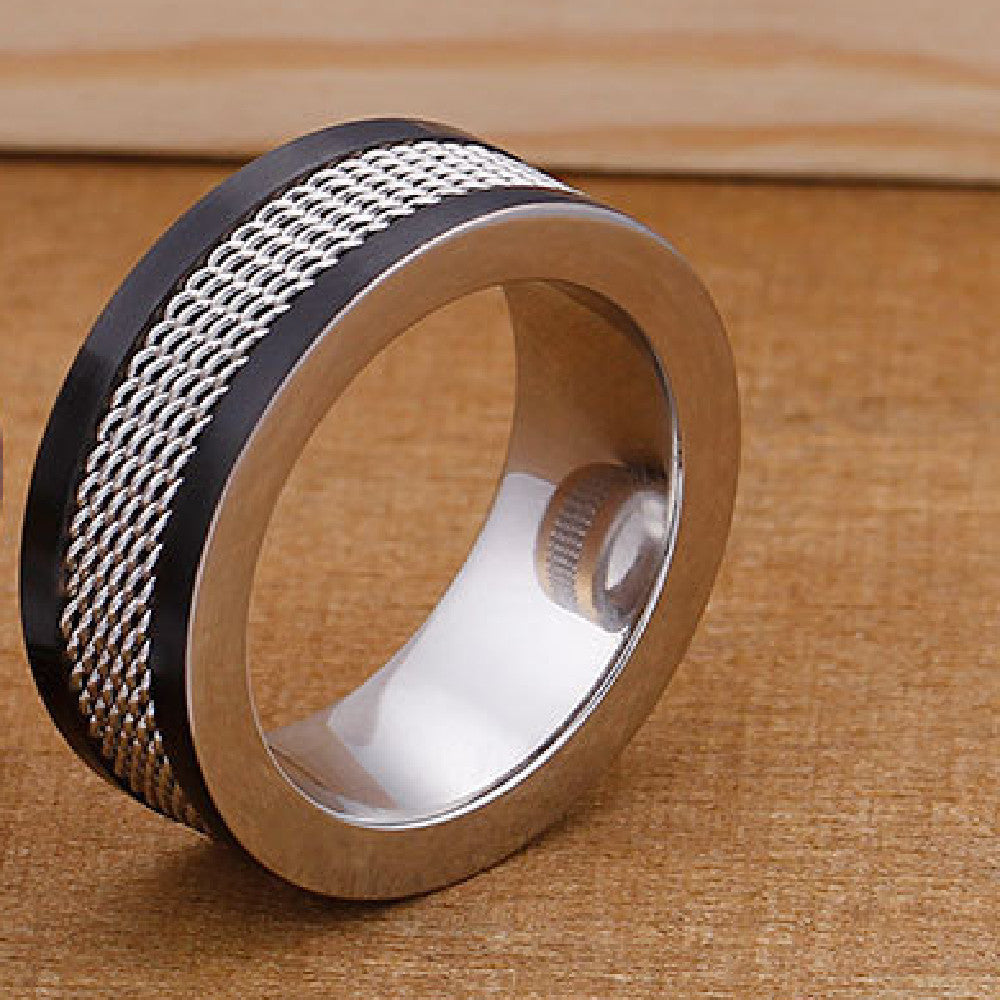 Mens Ring Unisex Titanium Steel Ring Black Color Matching Electroplated Personality Ring For Men And Women Men