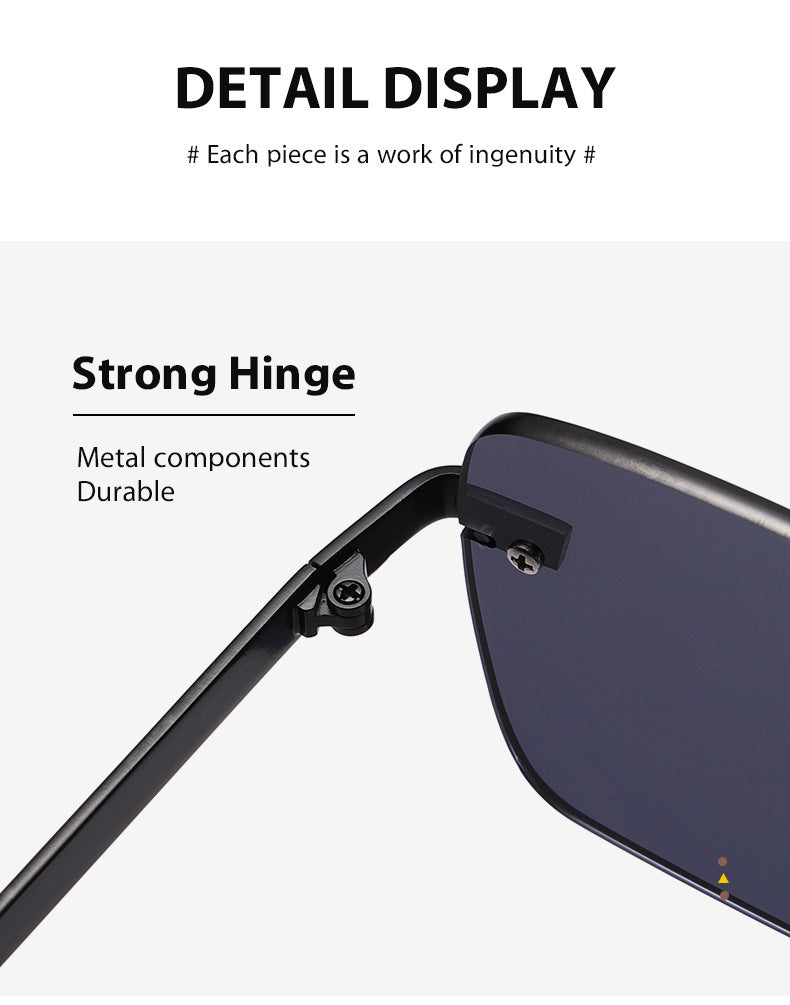 Frameless Square Sunglasses Retro Design For Men And Women UV400 Protection Fashion Shades Eye Durable Fashion