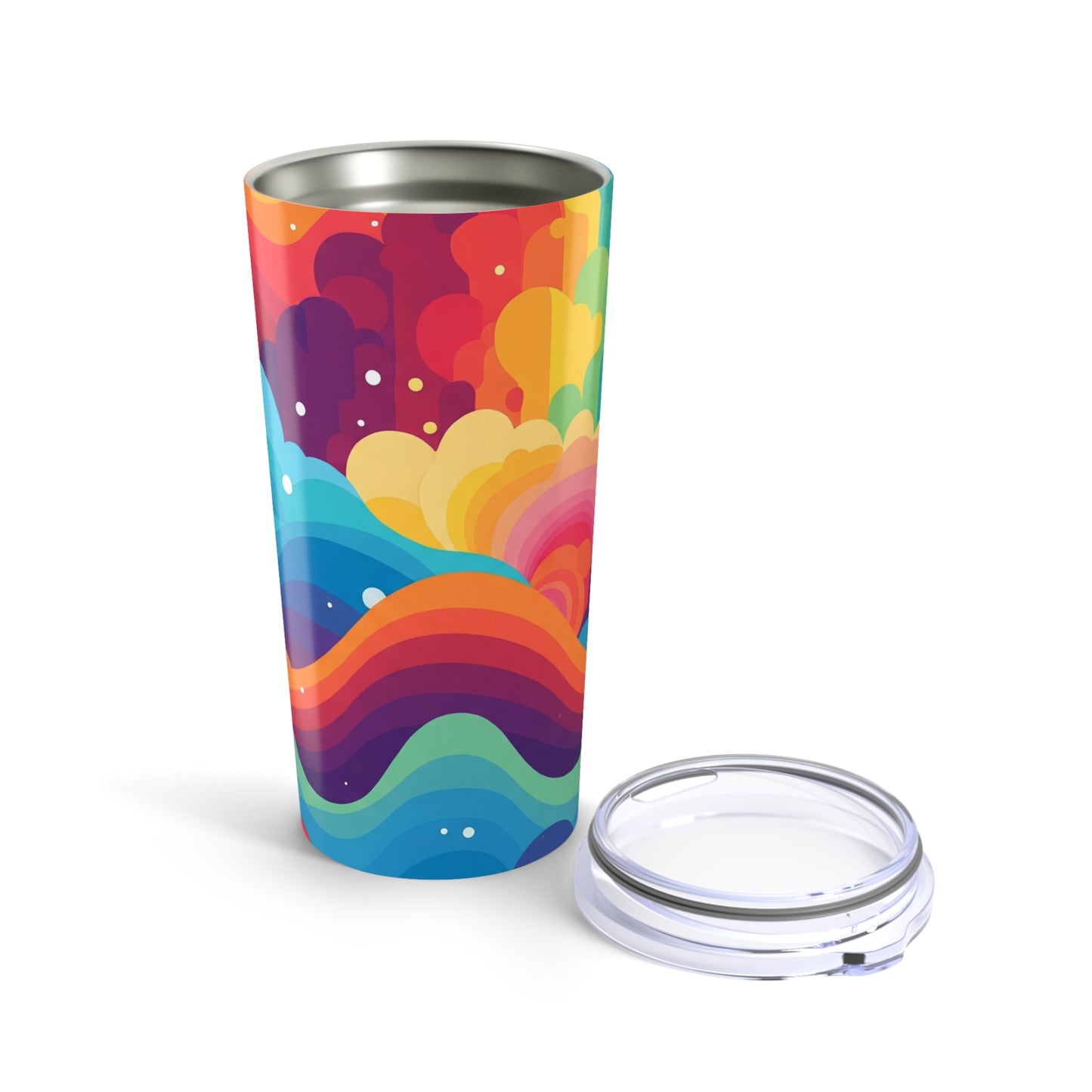 20oz Stainless Steel Tumbler With Double Wall Vacuum Insulation Leak Proof Travel Mug Printed Artwork for Everyday