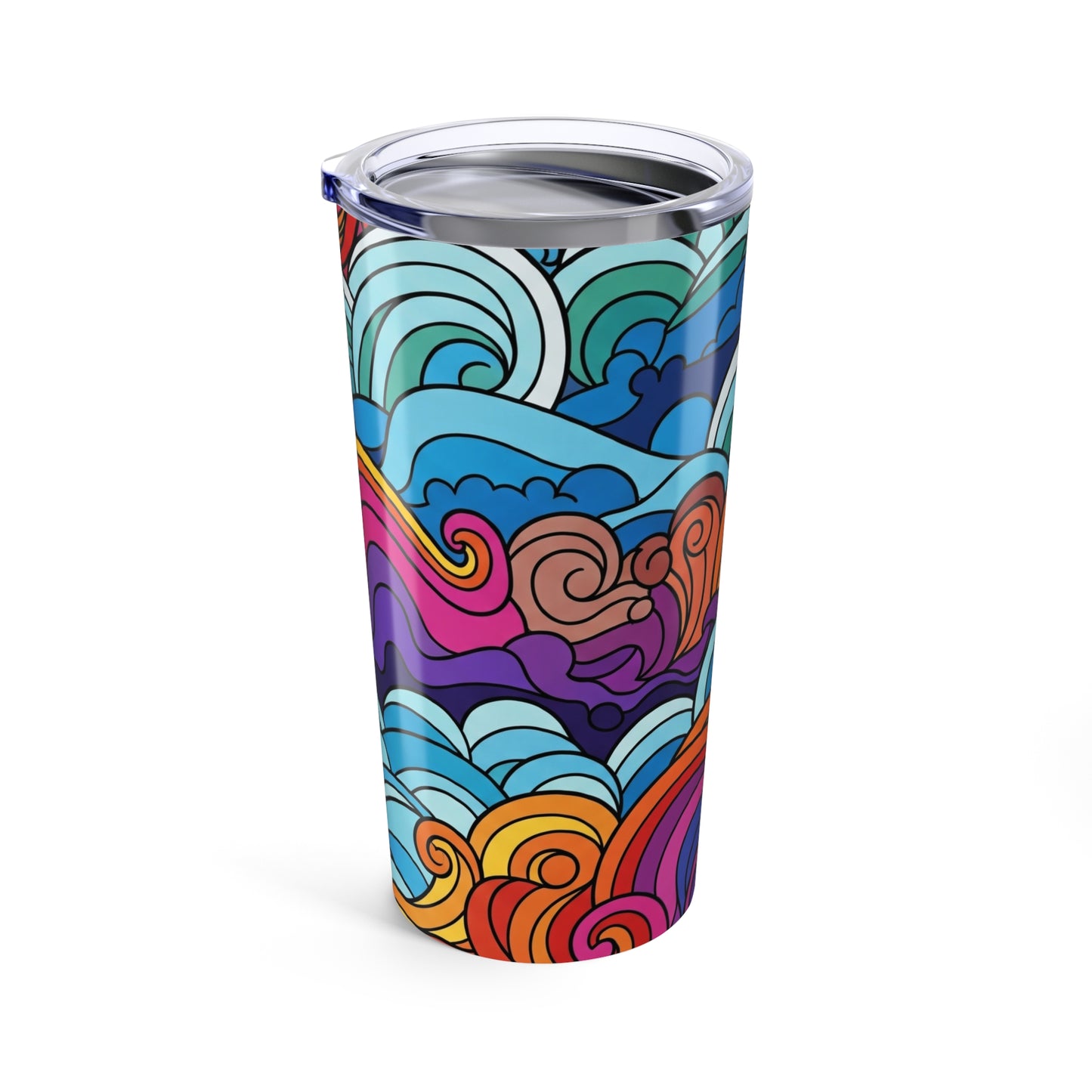 20oz Stainless Steel Tumbler With Double Wall Vacuum Insulation Leak Proof Durable Hot Cold Beverage Printed