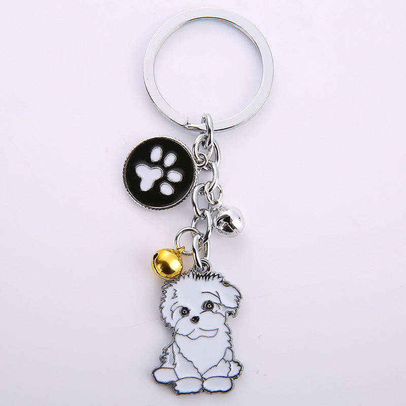 Dog Keyring Metal Pendant Pet Lovers Keyring Decoration Dog Charm For Keys Backpacks Purse Gift Animal Keyring