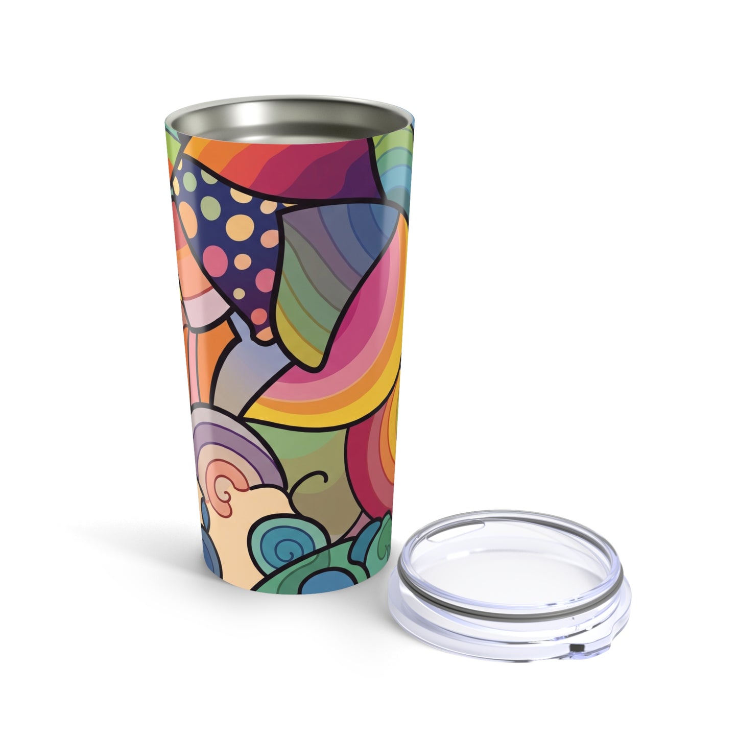 20oz Stainless Steel Tumbler With Artistic Printed Design Double Wall Vacuum Insulation Leak Proof Dishwasher Safe