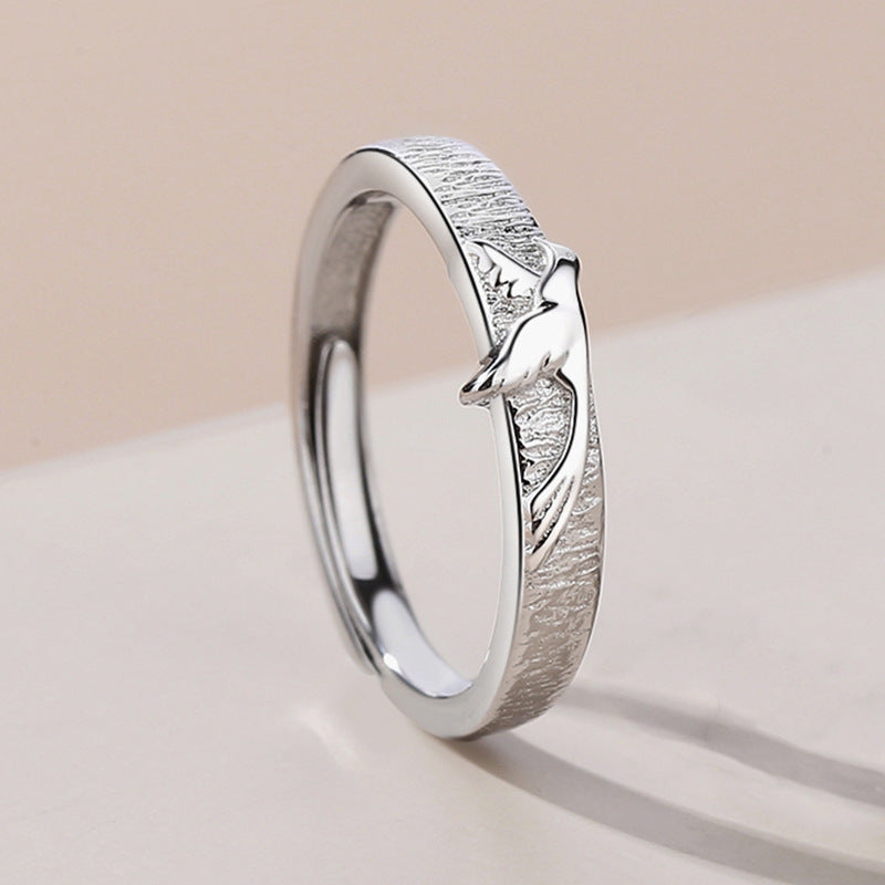 Nightingale Rose Pattern 925 Silver Ring Electroplated High Quality Design For Women And Men Fashion Jewelry Collection