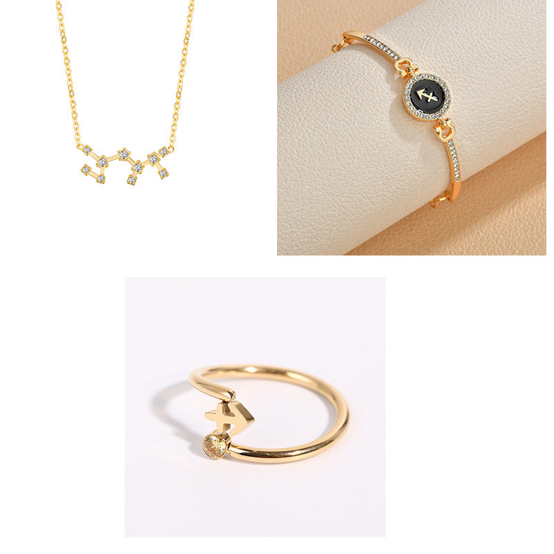 Womens Electroplated Alloy Constellation Fashion Jewelry Anniversary Gift Travel Gift Business Present Elegant
