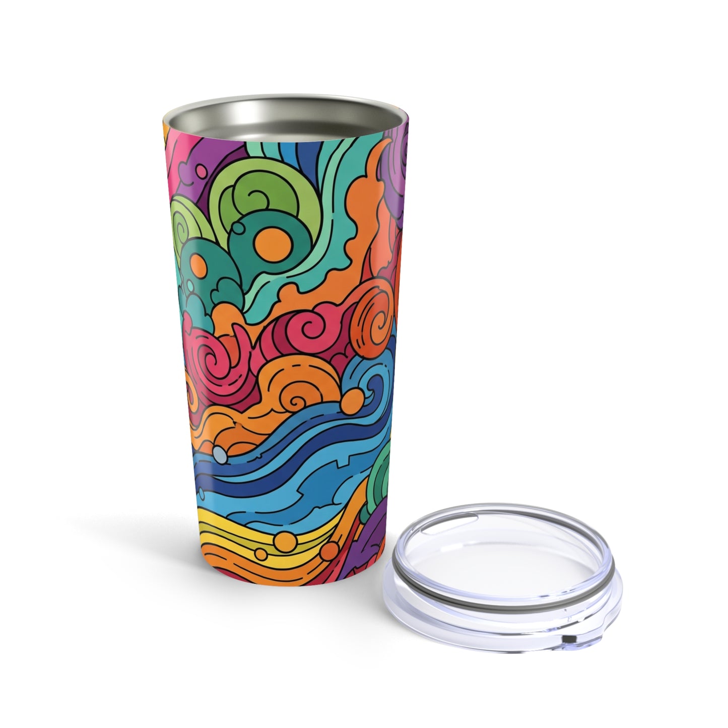 20oz Stainless Steel Tumbler Featuring Double Wall Vacuum Insulation Spill Resistant Printed Coffee Mug Drinkware