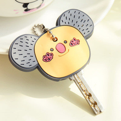 Cartoon Silicone Key Chain Pendant Soft Touch Key Holder Cute Animal Designs for Keys Bags Easy to Find and Open Doors
