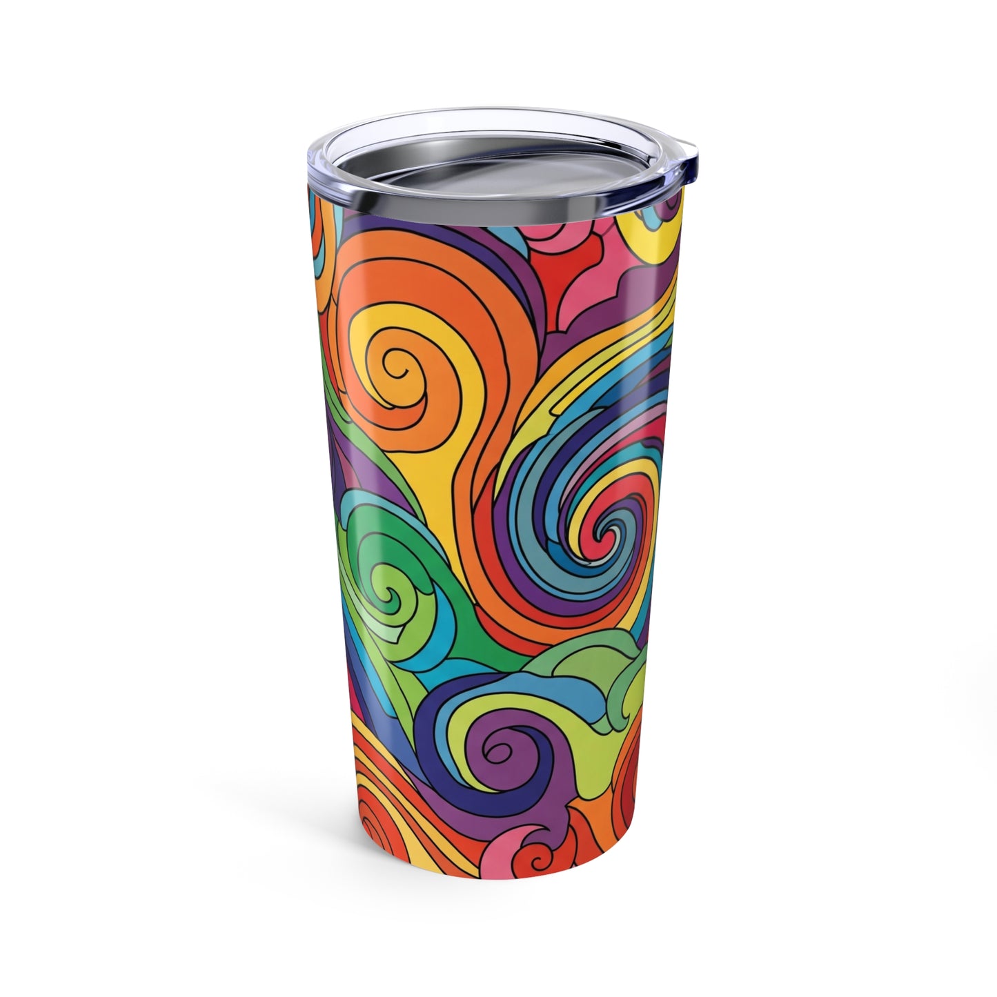 20oz Stainless Steel Printed Tumbler Double Wall Vacuum Insulated Leak Proof Durable Thermal Travel Coffee Cup